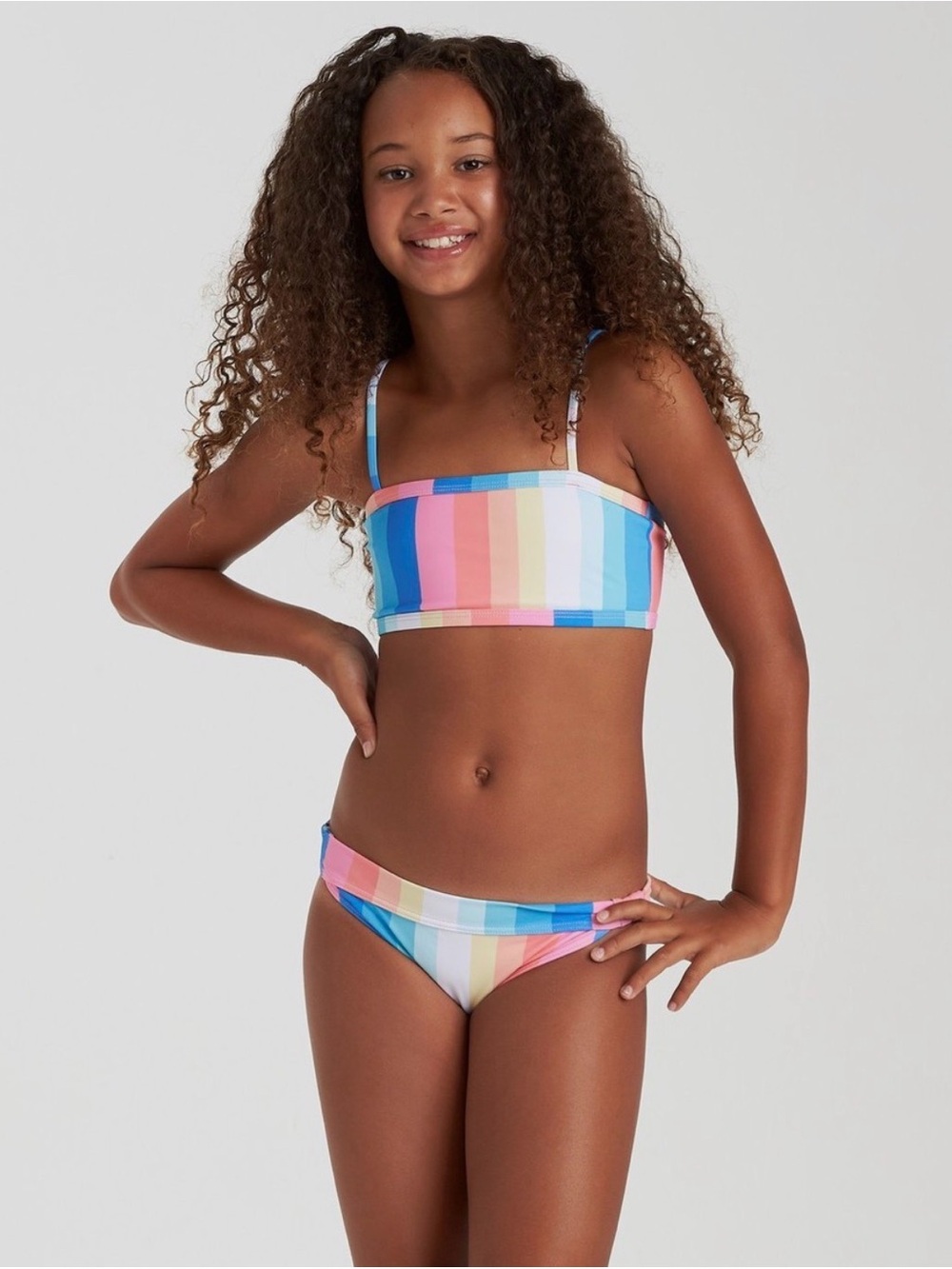 NWT Billabong Me N You Rainbow Stripe Bikini Set size 14